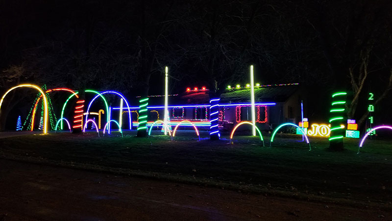 Christmas Lights on Fox Street Chilton Wisconsin