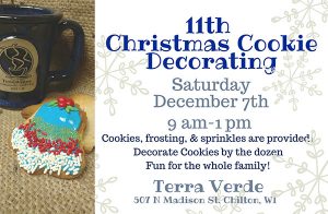 Holiday Cookie Decorating at Terra Verde Coffee House Chilton Wisconsin